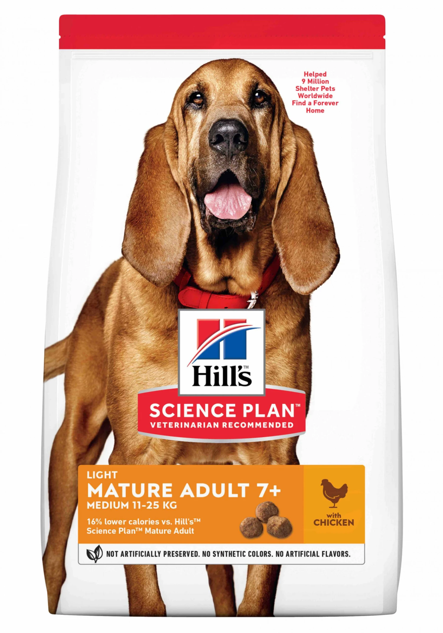 Hill's Science Plan Mature Adult Light Croquettes Pour Chien Sénior Medium Au Poulet - 14Kg – Image 2