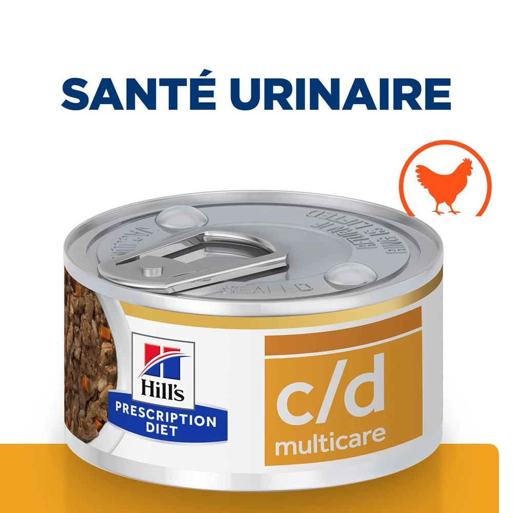 Hill's Prescription Diet C/D Urinary Multicare Boîtes Pour Chat Au Poulet Et Légumes - 24 X 82g – Image 2