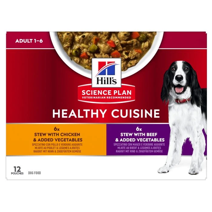 Hill's Science Plan Healthy Cuisine Mijoté Pour Chien Adulte Au Poulet Et Boeuf
