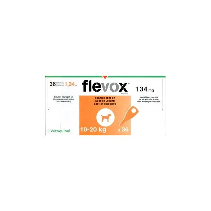 Flevox Chien10-20Kg 36 Pipettes