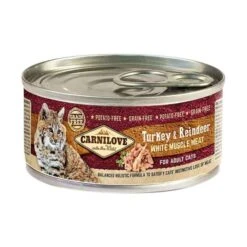 Carnilove Chat Adulte - Dinde Et Rennes - 12 Boîtes De 100g