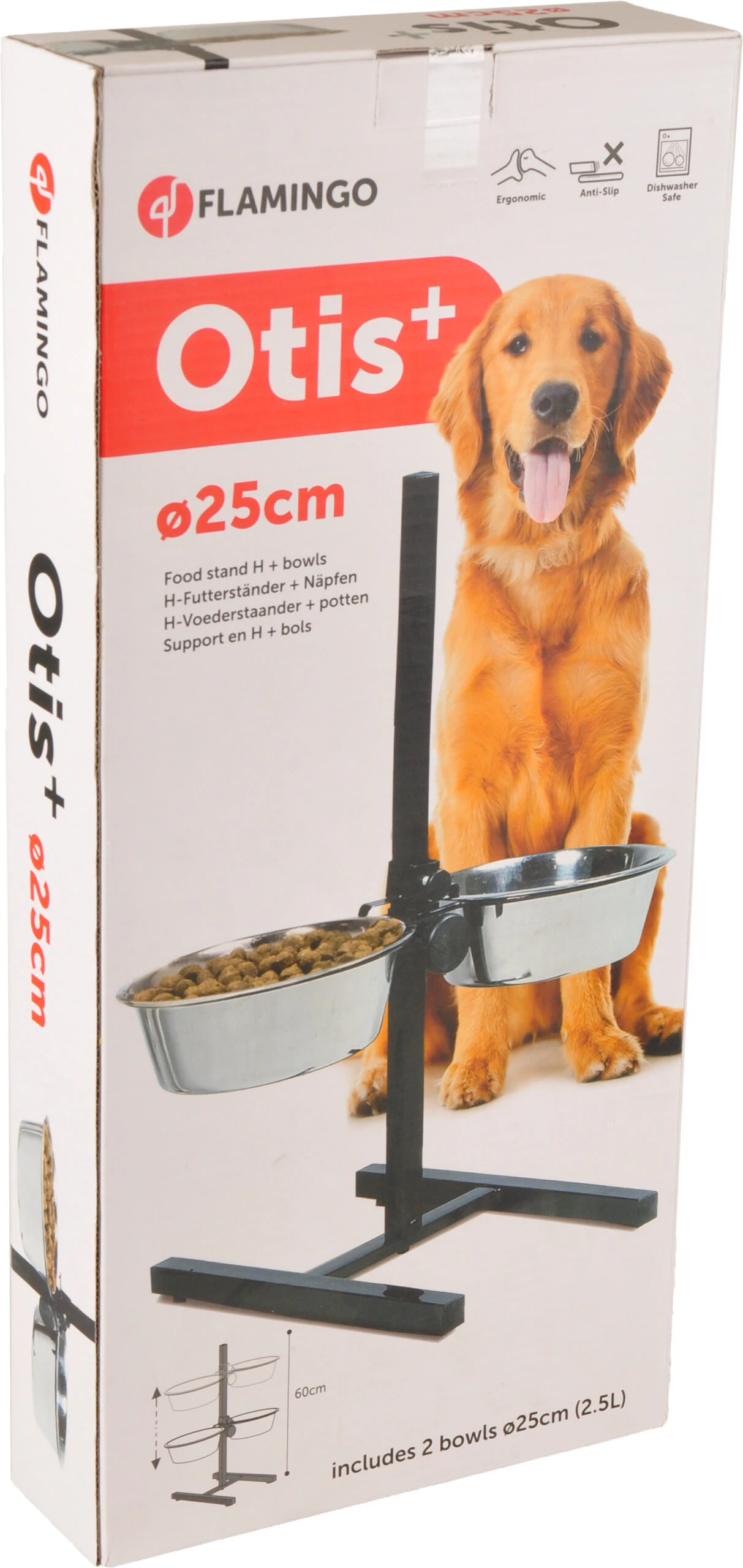 Flamingo Gamelle Support En H Avec 2 Ecuelles Otis 2x25cm 2,5l – Image 2