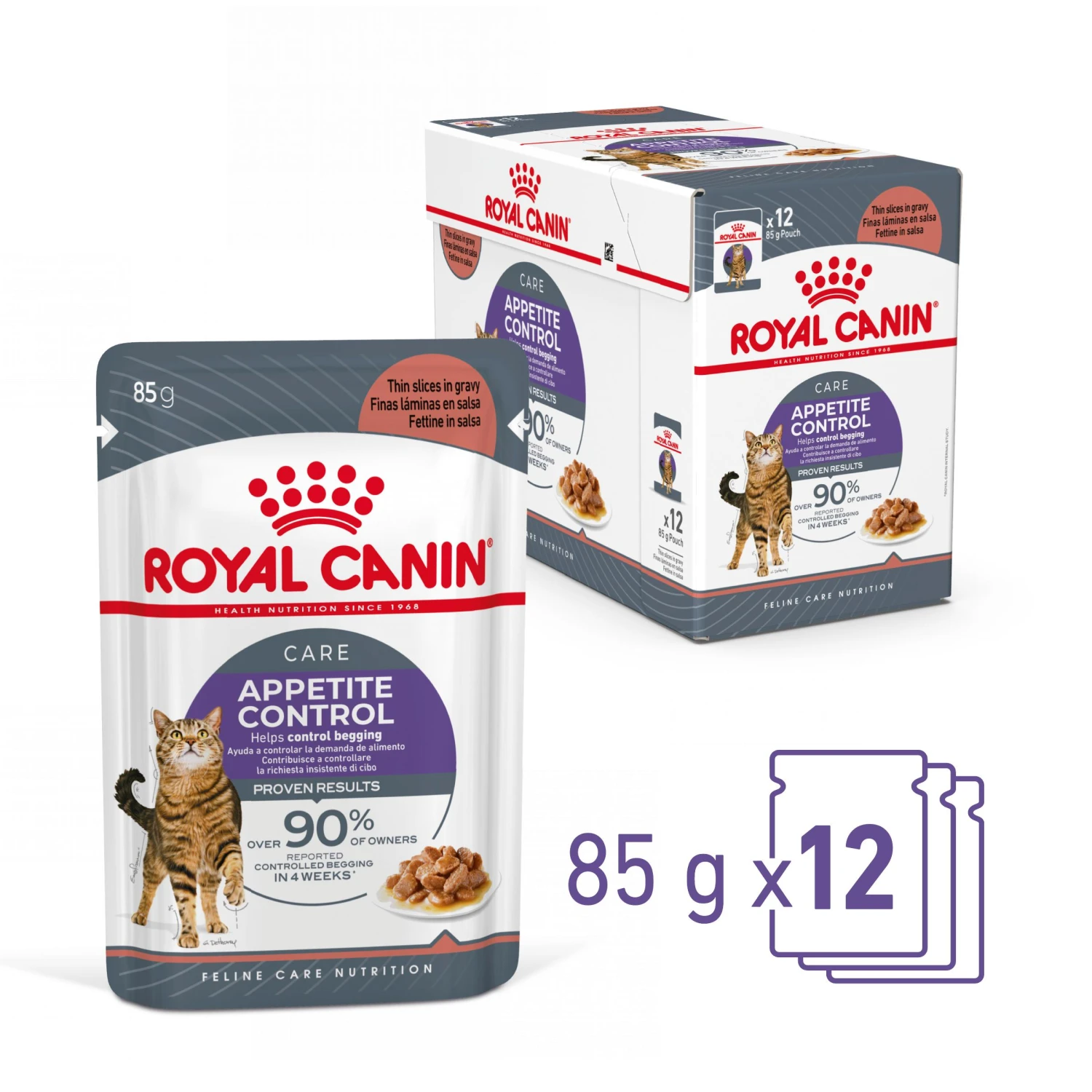 Royal Canin Appetite Control En Sauce Pour Chat 12 Sachets De 85g – Image 2