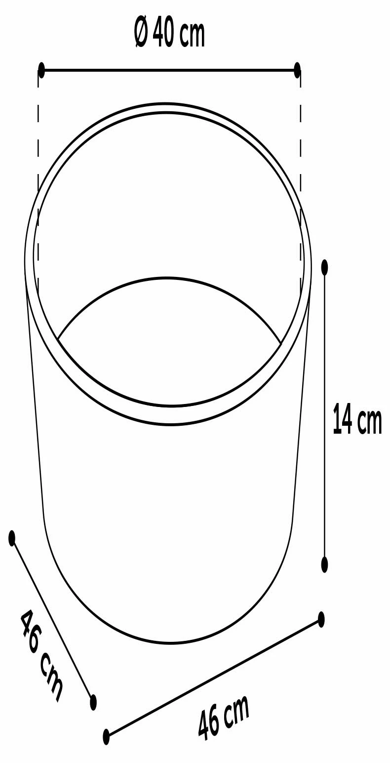 Flamingo Panier Zinzi Rond Gris Foncé + Coussin Gris Clair 46x46x14cm – Image 2