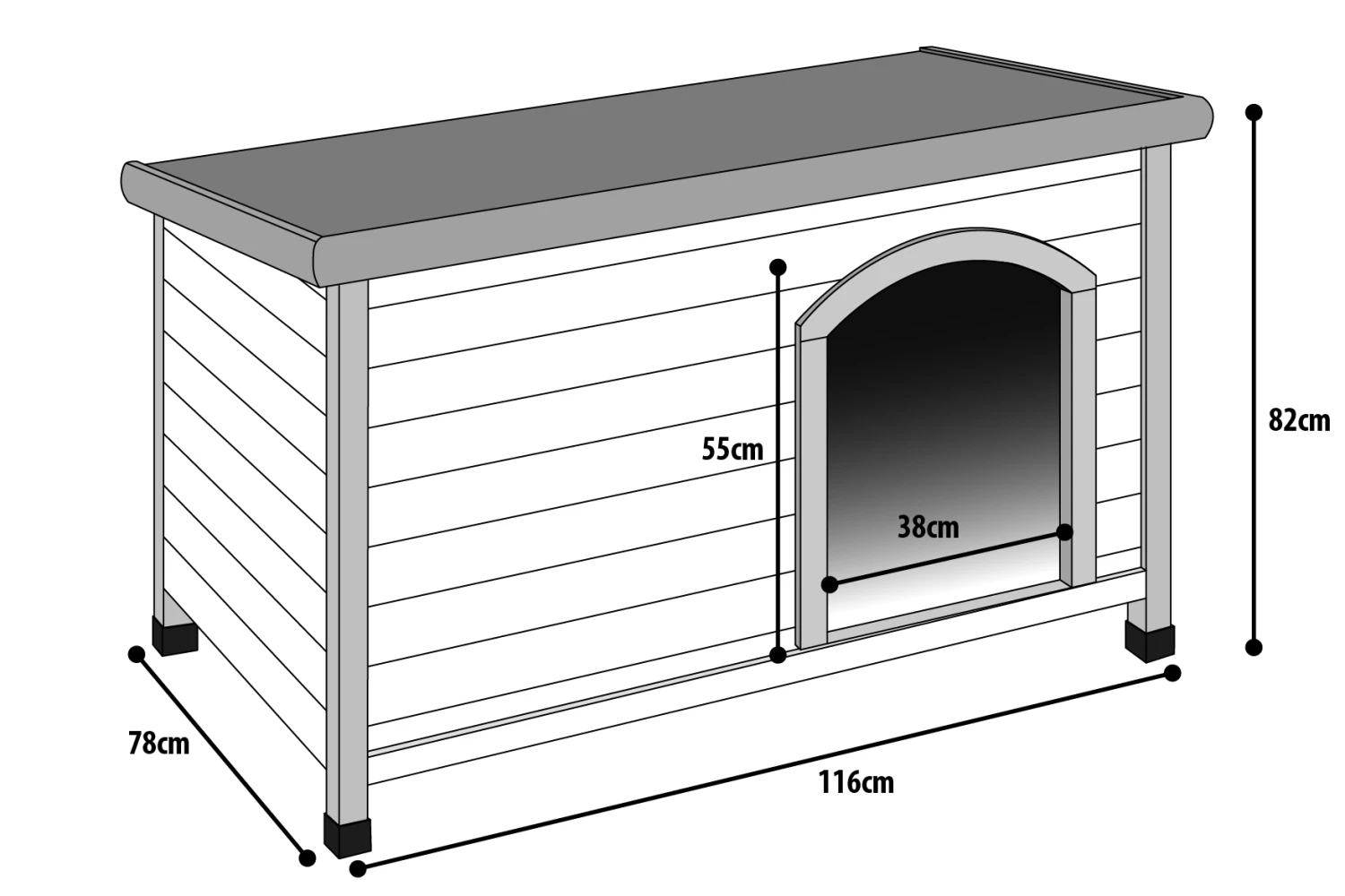 Flamingo Niche Chien Plano 116x82x79cm – Image 2
