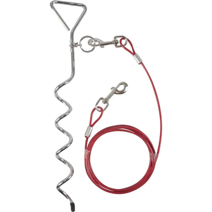 Flamingo Piquet D'attache Pilka 46cm Avec Câble 3m