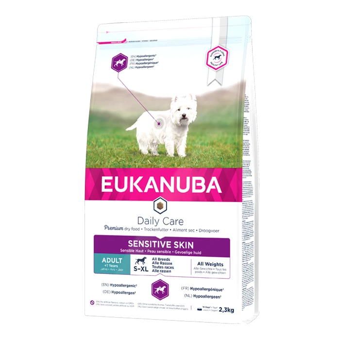 Eukanuba Daily Care Sensitive Skin Pour Chien 2,3kg
